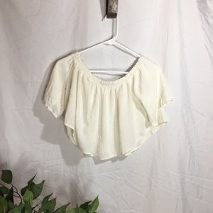 Loose White Crop Top